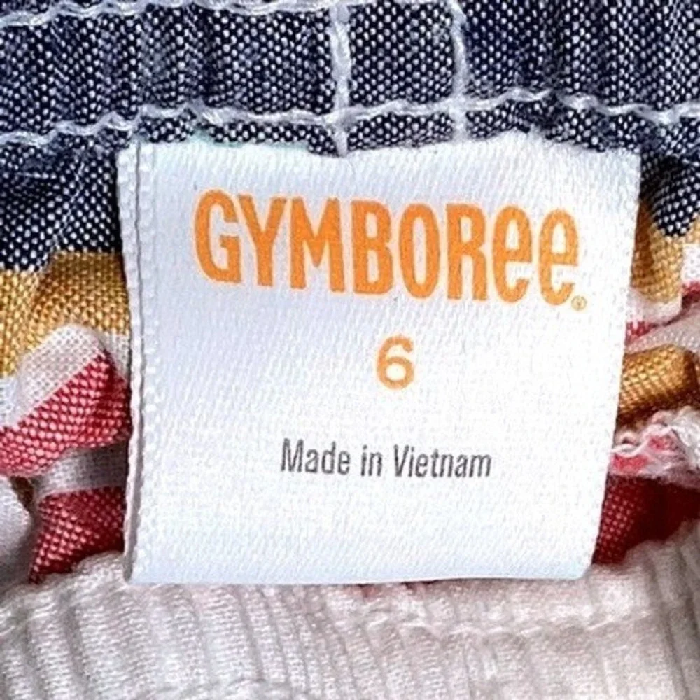 Gymboree Shorts Kids Size 6 Multicolor‎ Good Striped Cotton Drawstring Casual